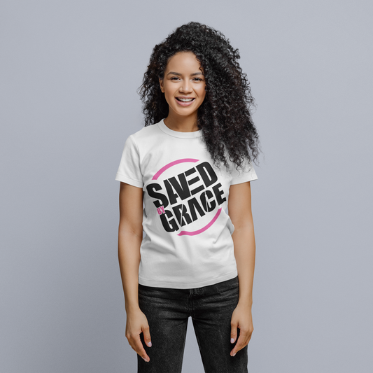 Saved By Grace Womens T Shirt